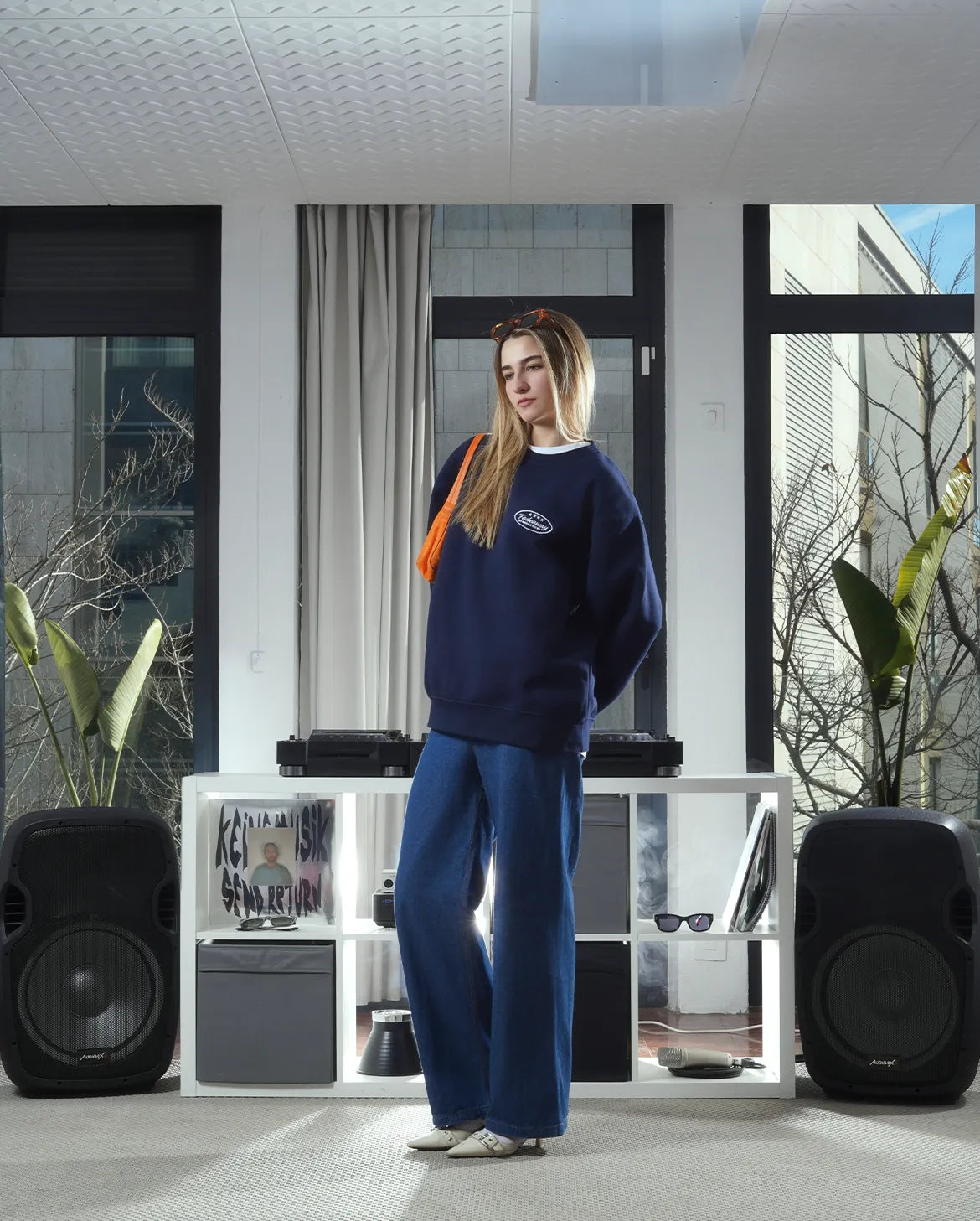 SUDADERA NAVY SIN CAPUCHA - LA BÁSICA