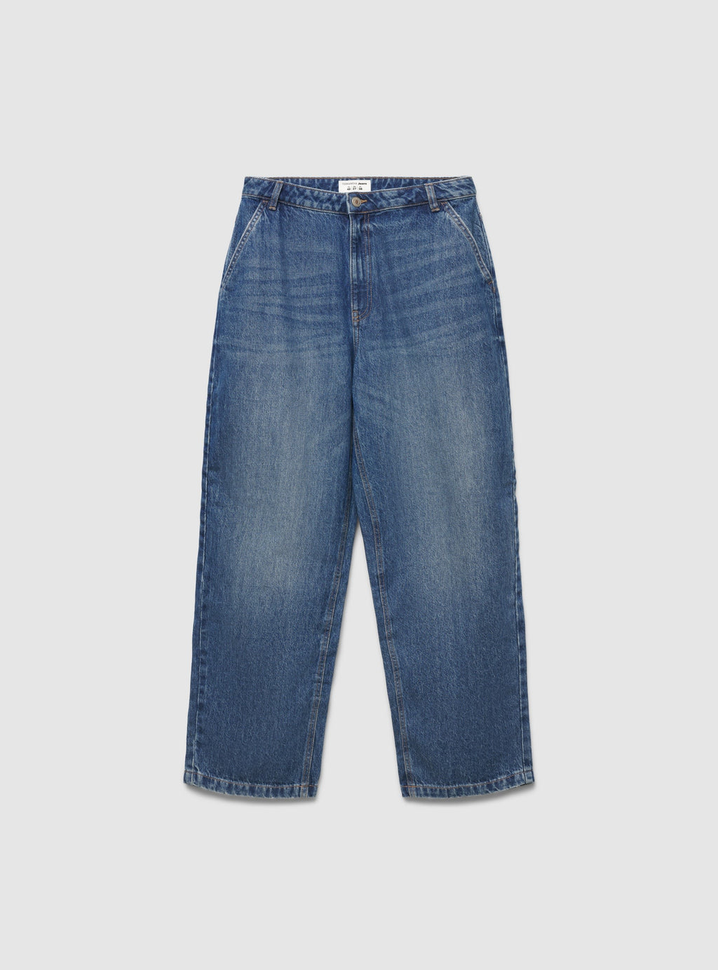 Plain Dark Denim Baggy Jeans