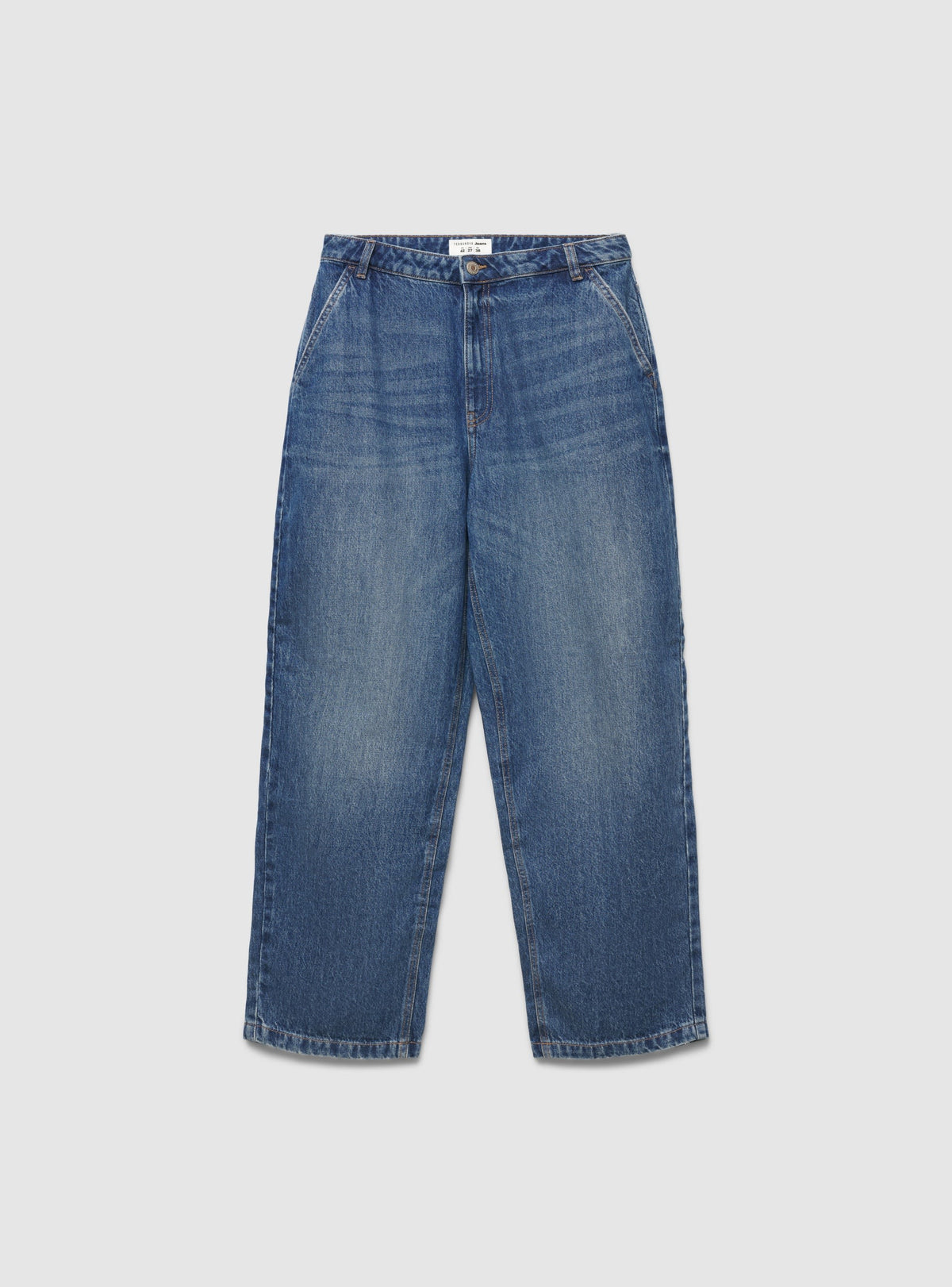 Plain Dark Denim Baggy Jeans