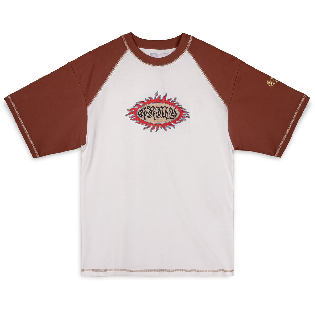 Grimey Fire Route Unisex Bicolor T-Shirt White