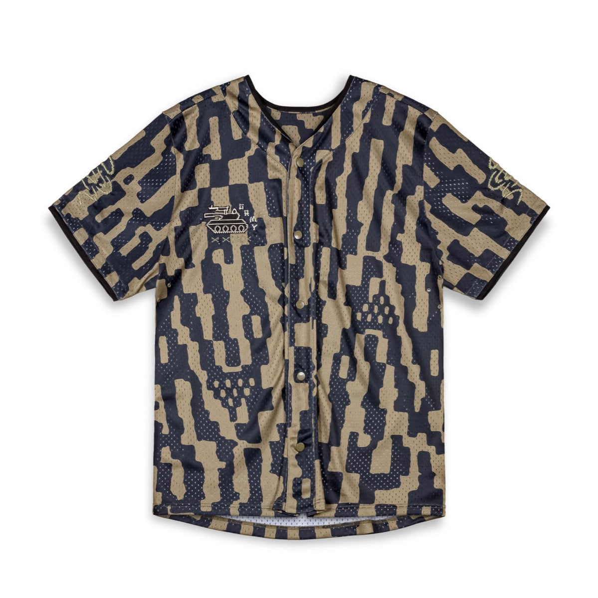 Grimey Lucky Dragon Black Mesh Baseball Jersey