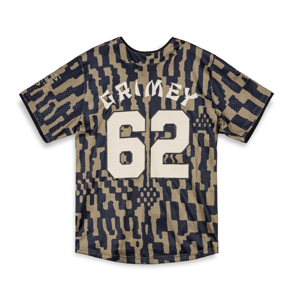 Grimey Lucky Dragon Black Mesh Baseball Jersey