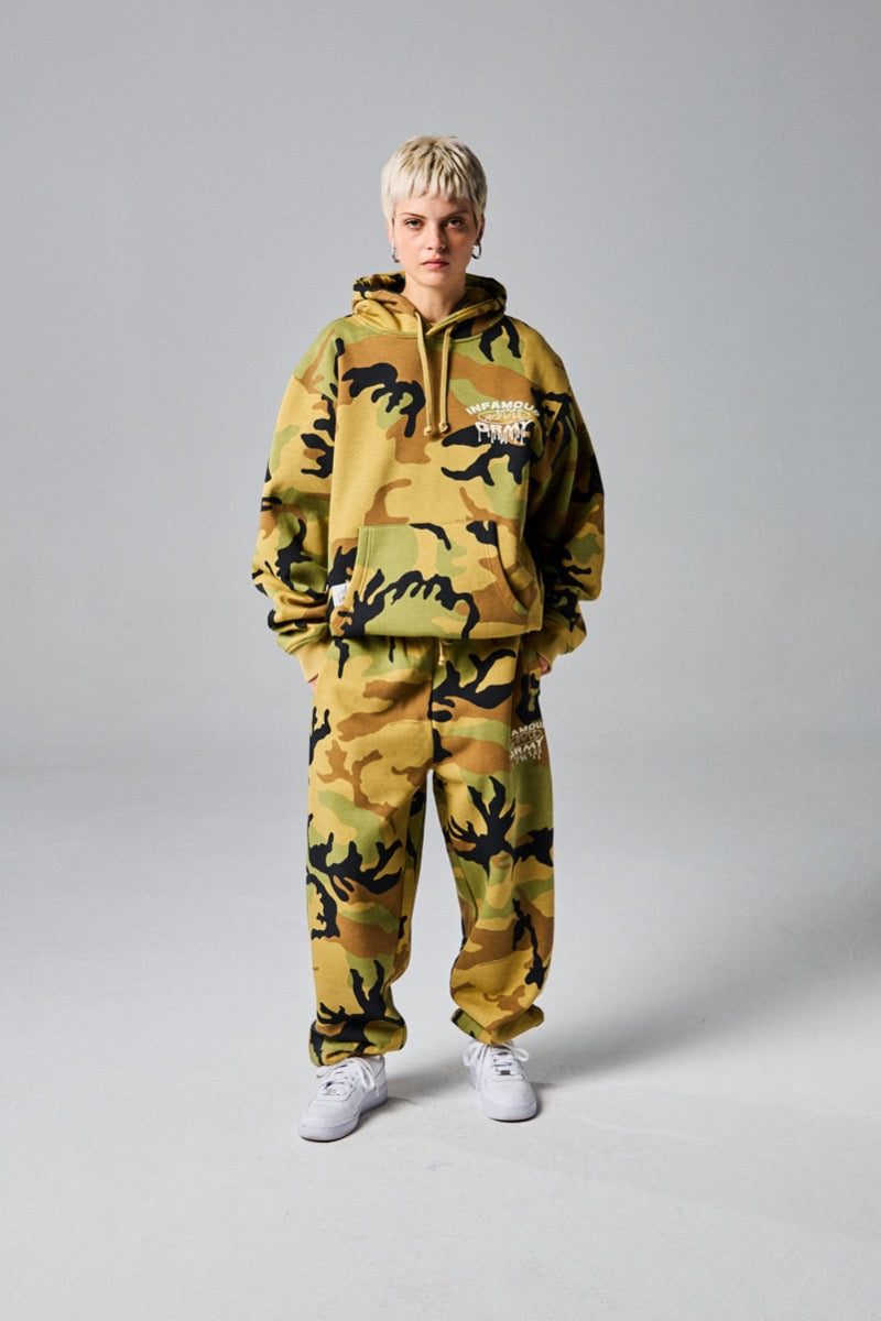 Sudadera con Capucha Grimey Follow The Dollar Camuflaje Marrón