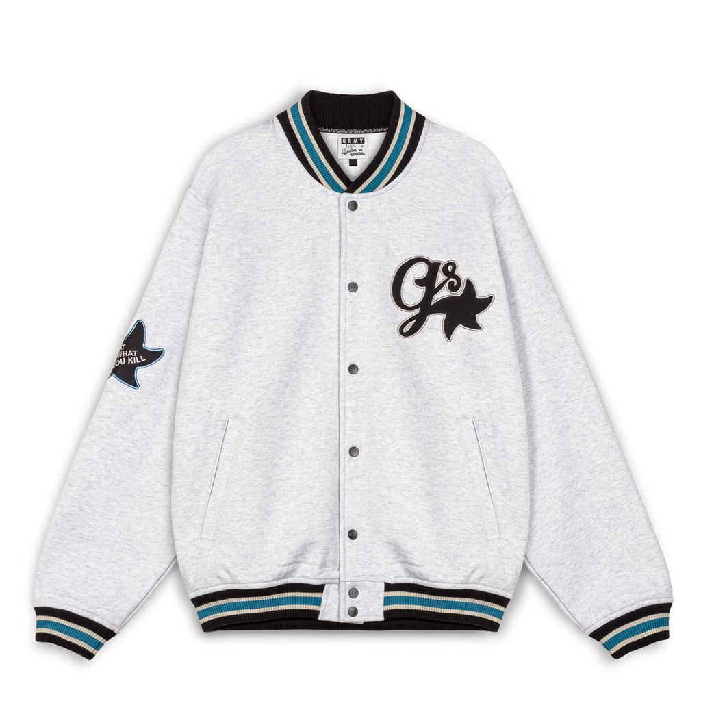 Grimey Madrid Grey Button Fleece Sweatshirt
