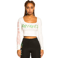 Grimey Women's Destroy All Fear Long Sleeve Cropped T-Shirt White
