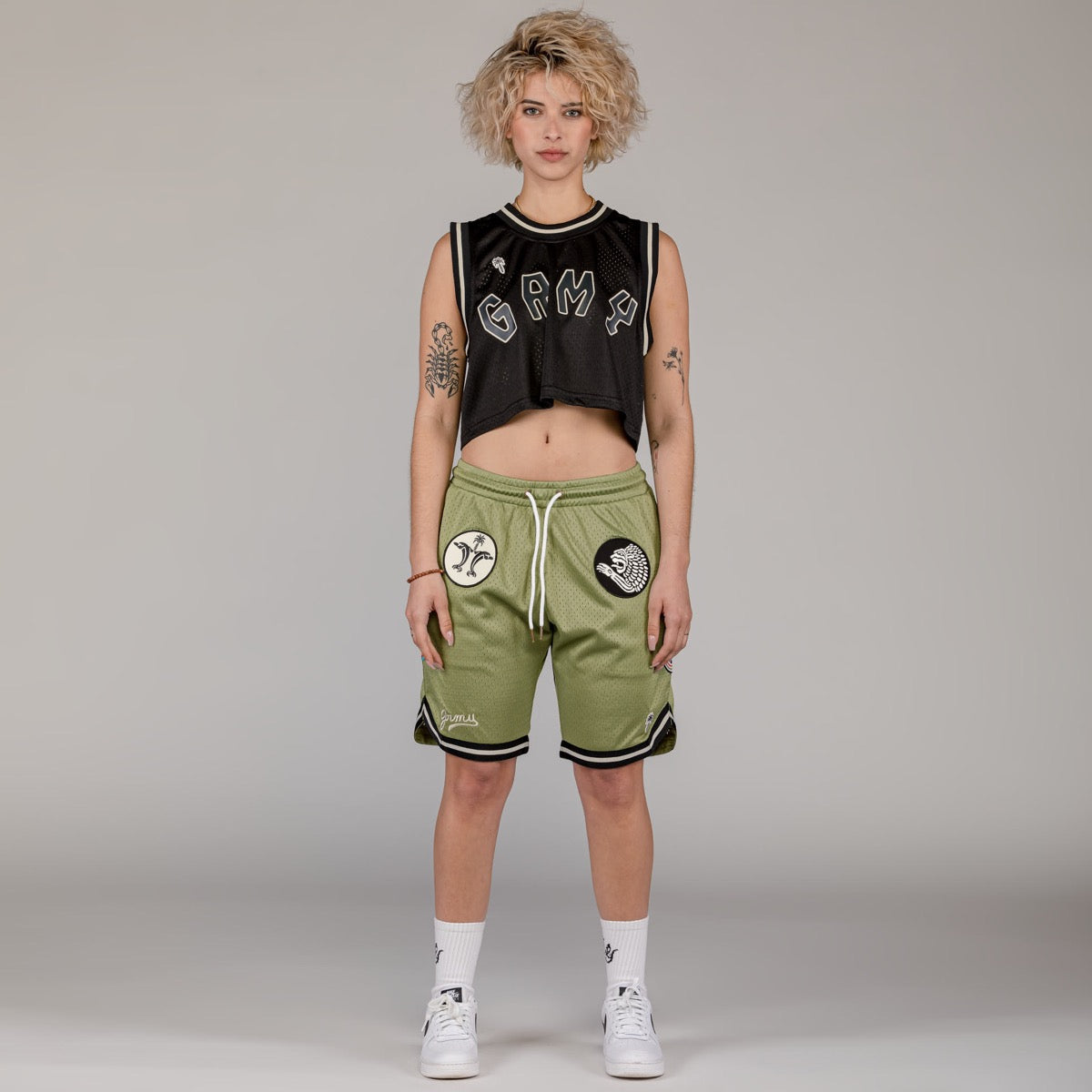 Top Grimey The Clout Mesh Crop Black