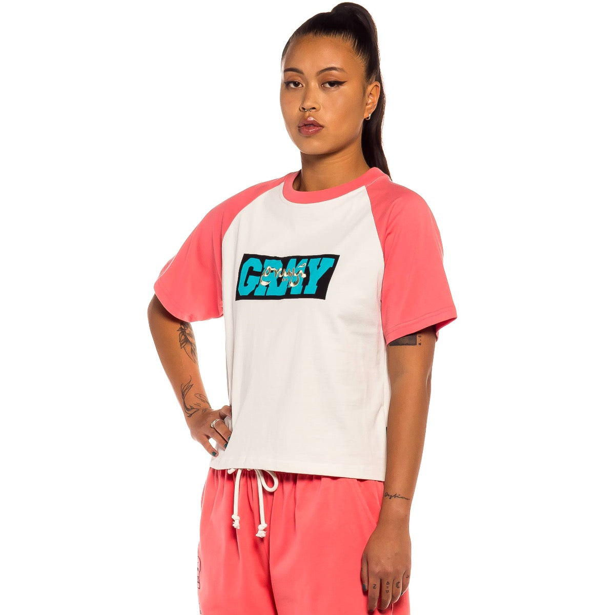Camiseta Raglan de Chica Grimey Day Dreamer Roja