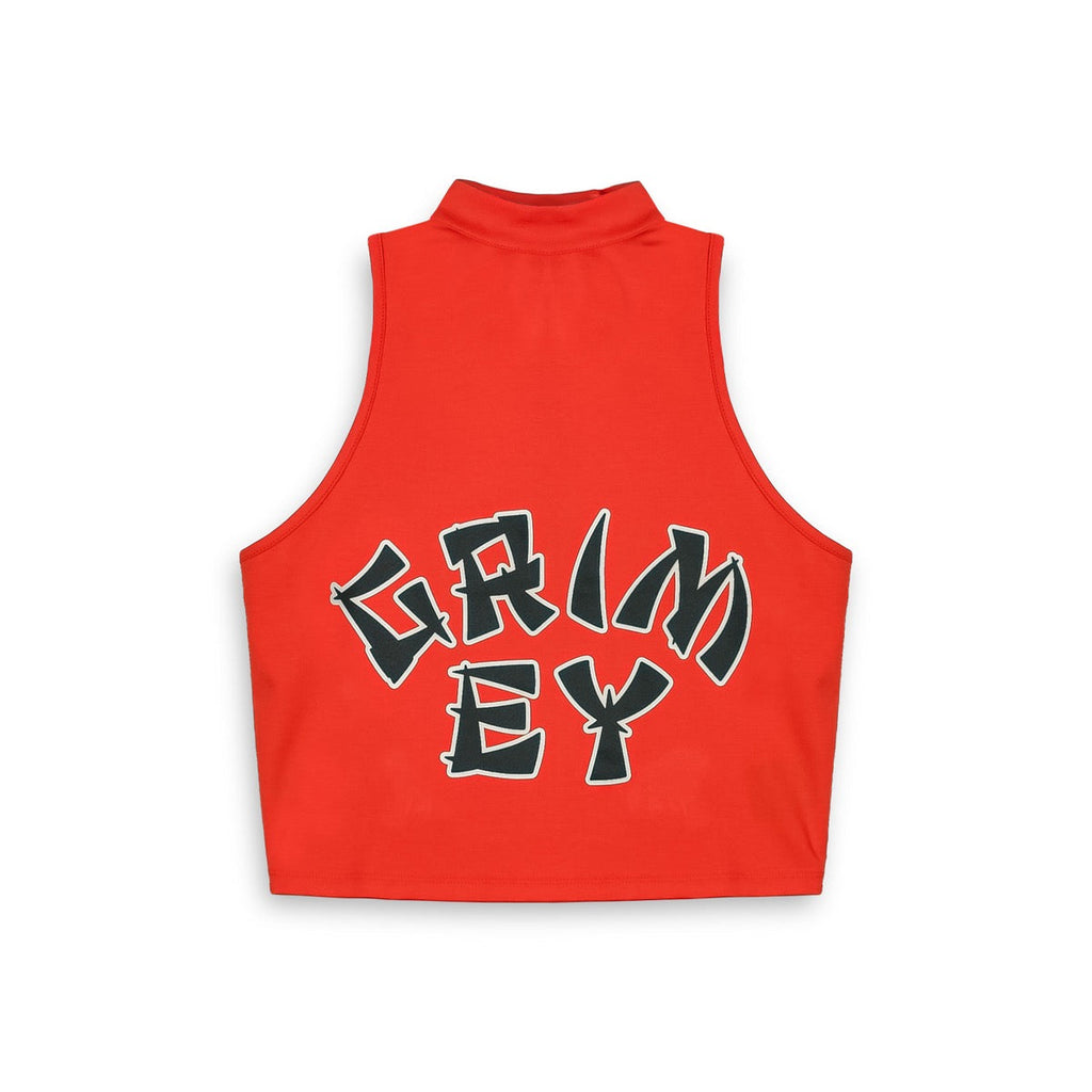 Top Grimey Lucky Dragon Girl Rojo