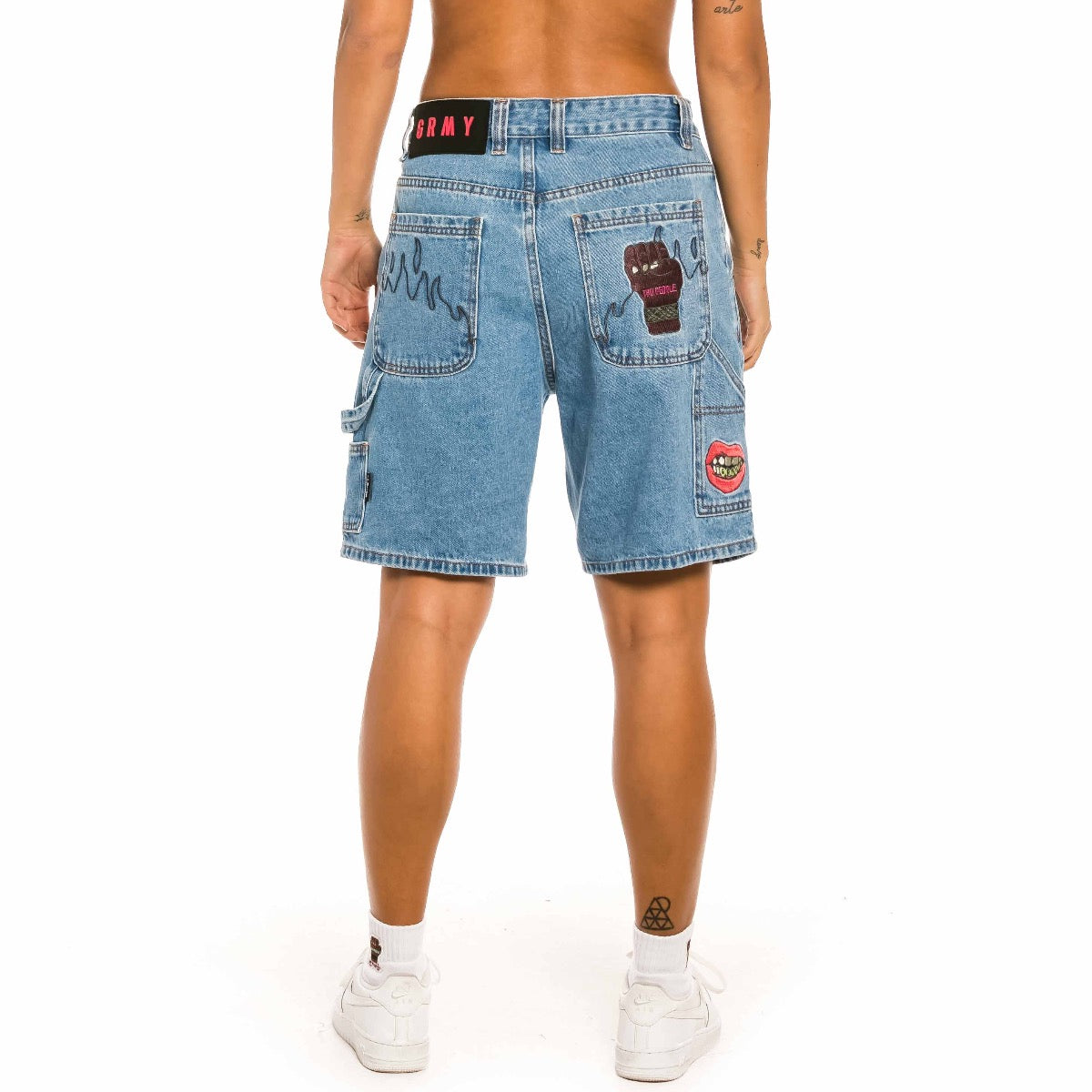 Bermuda Unisex Grimey Day Dreamer Vaquera Azul Lavado