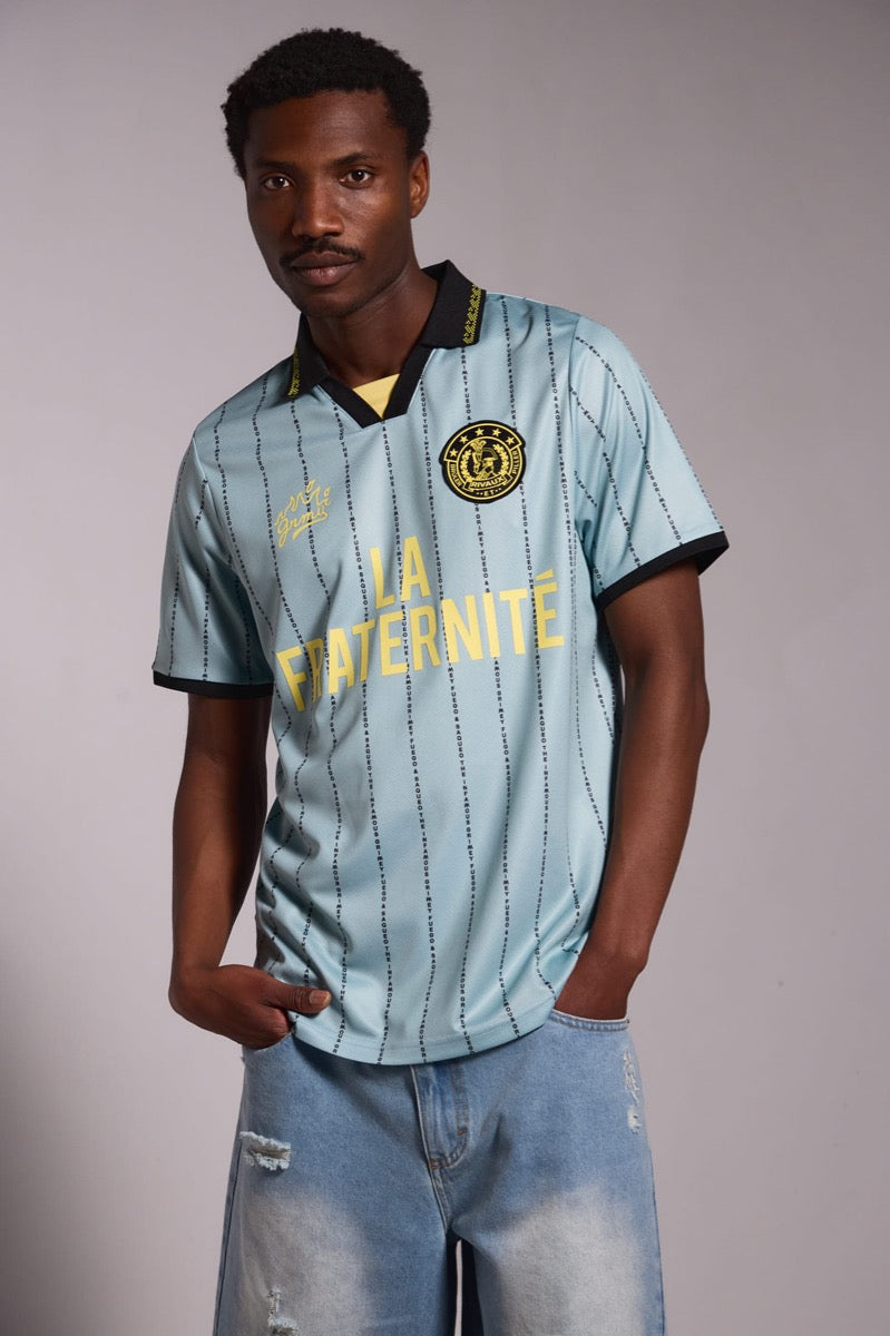 Camiseta Fútbol Grimey La Fraternité Bruler Piller Azul