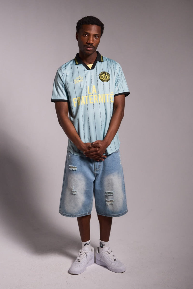 Camiseta Fútbol Grimey La Fraternité Bruler Piller Azul