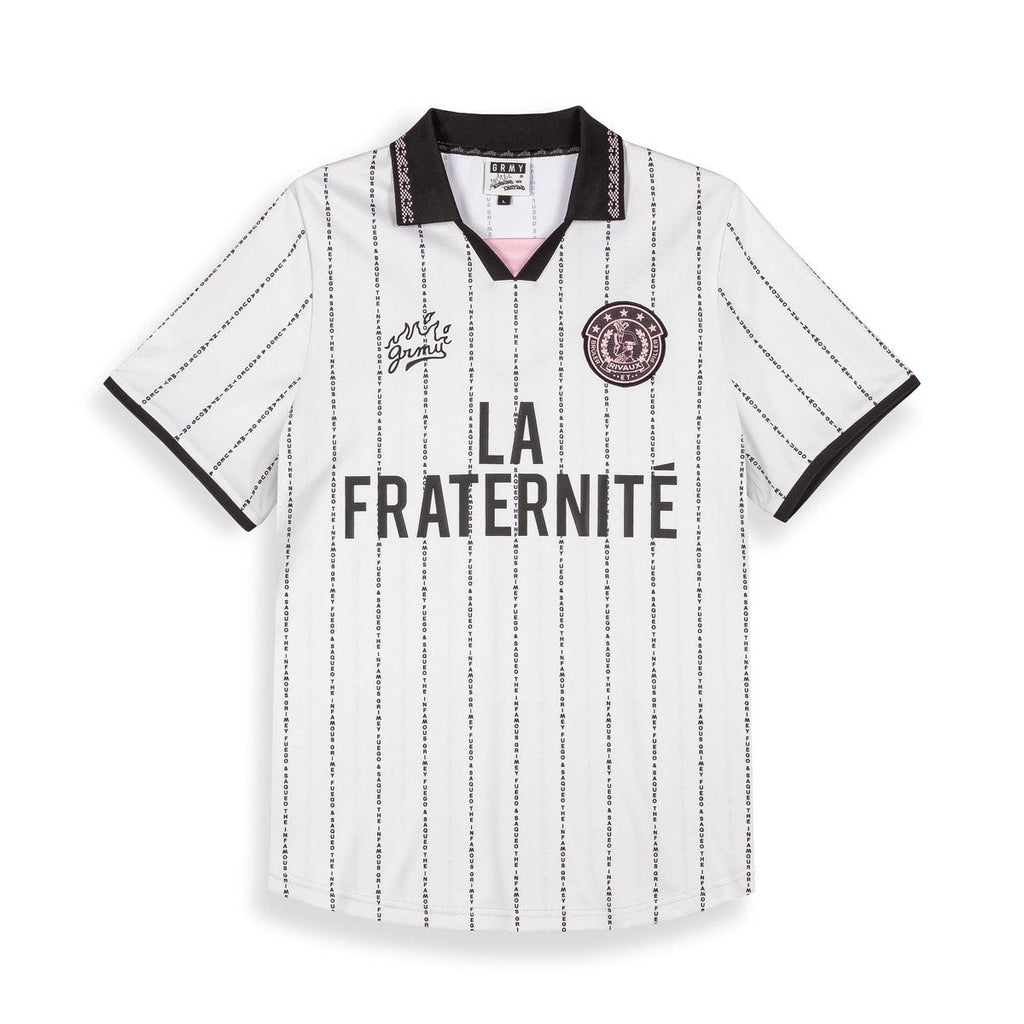 Grimey La Fraternité Bruler Piller Football Jersey Off-White