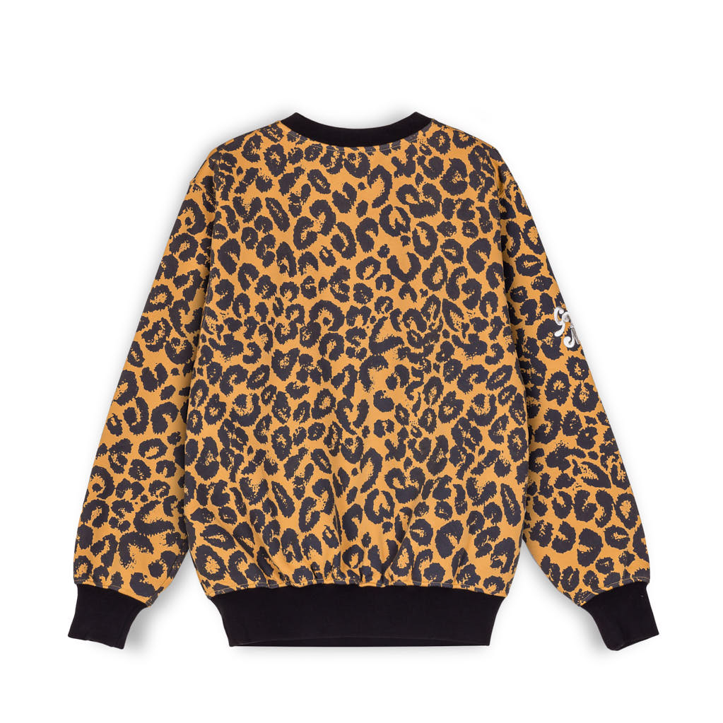 Grimey Westbound Unisex All-Over Print Leopard Crewneck Sweatshirt