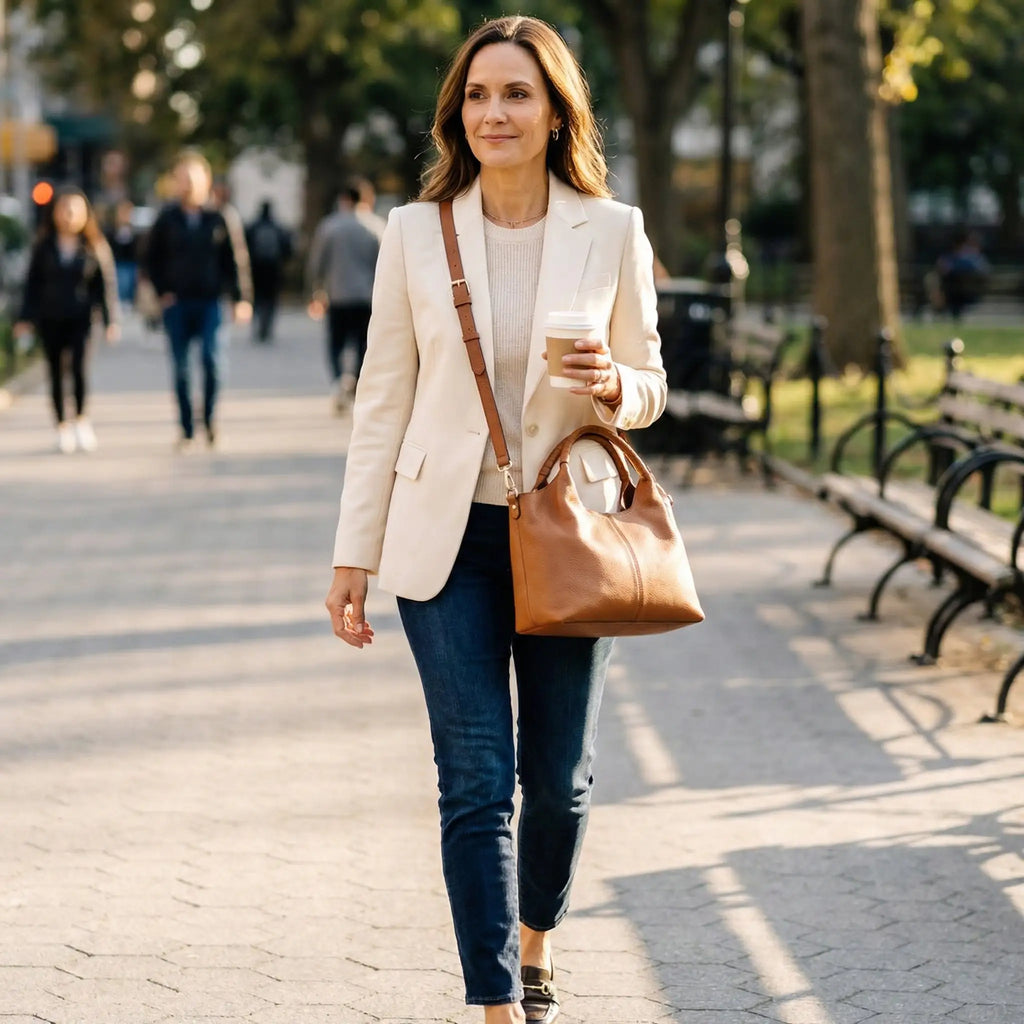 Carrina | Bolso Hobo de Cuero Suave de Diario