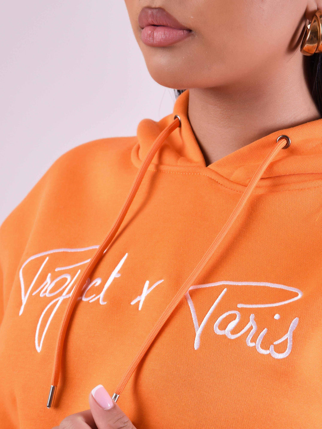 Signature Embroidered Orange Hoodie
