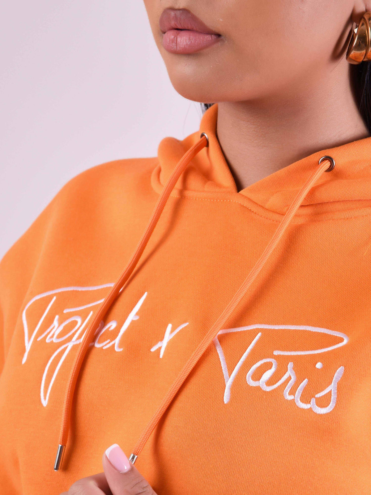 Signature Embroidered Orange Hoodie