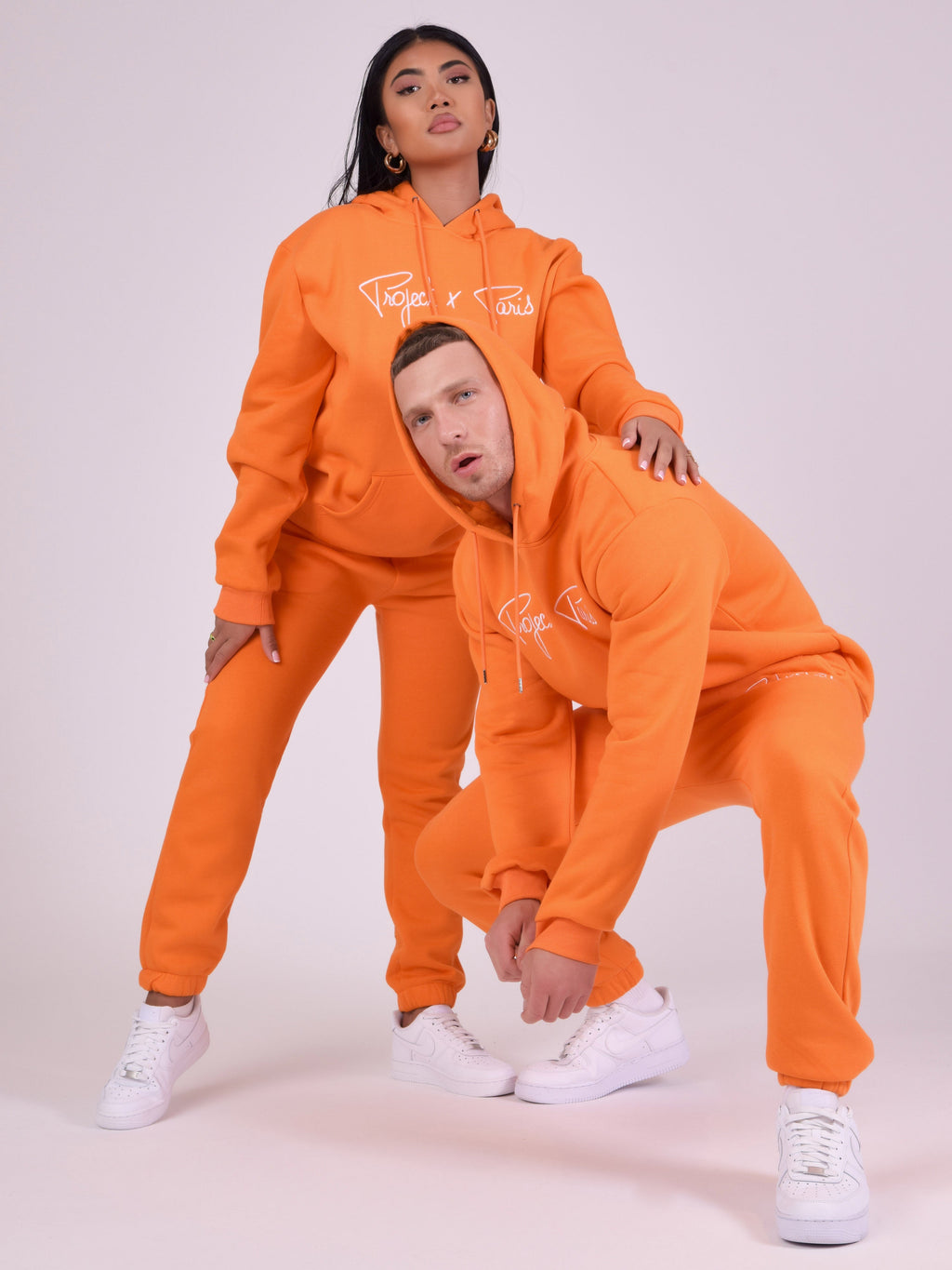 Signature Embroidered Orange Hoodie
