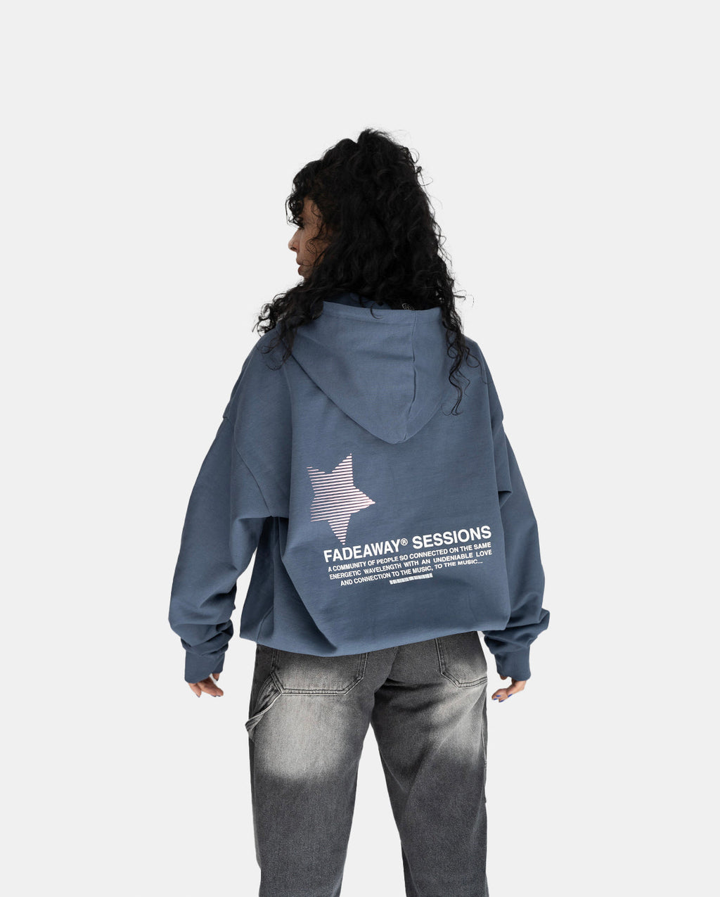 SUDADERA OVERSIZE AZUL INDIGO FDWY® SESSIONS