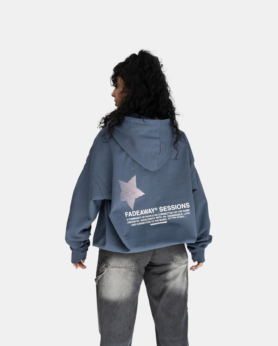 SUDADERA OVERSIZE AZUL INDIGO FDWY® SESSIONS
