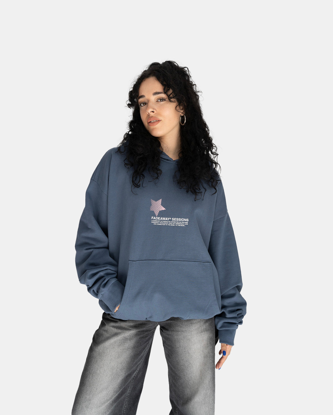 SUDADERA OVERSIZE AZUL INDIGO FDWY® SESSIONS
