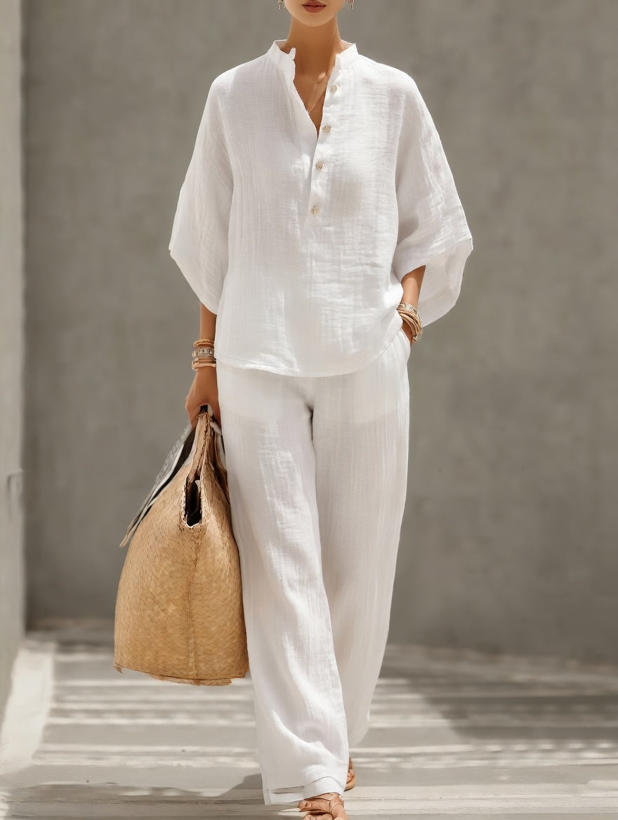 Conjunto Floriane de Dos Piezas Elegante de Estilo Natural