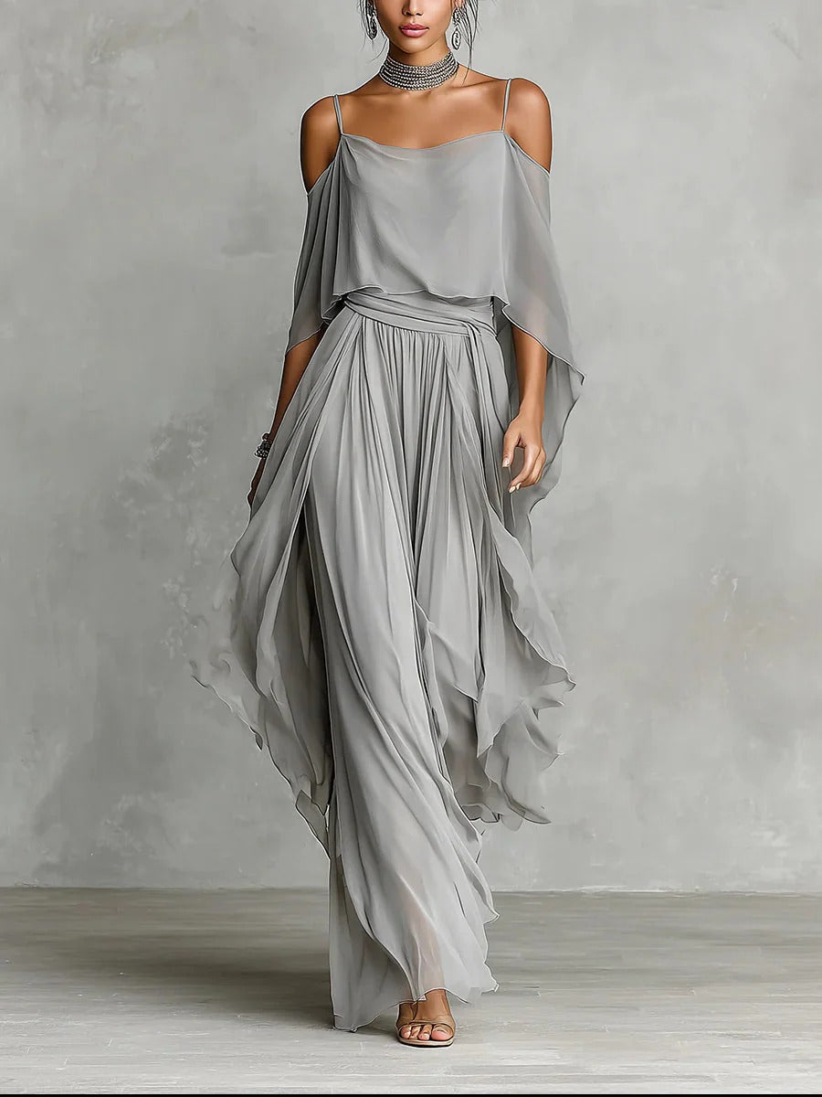 Conjunto Isabela Fluido Gris