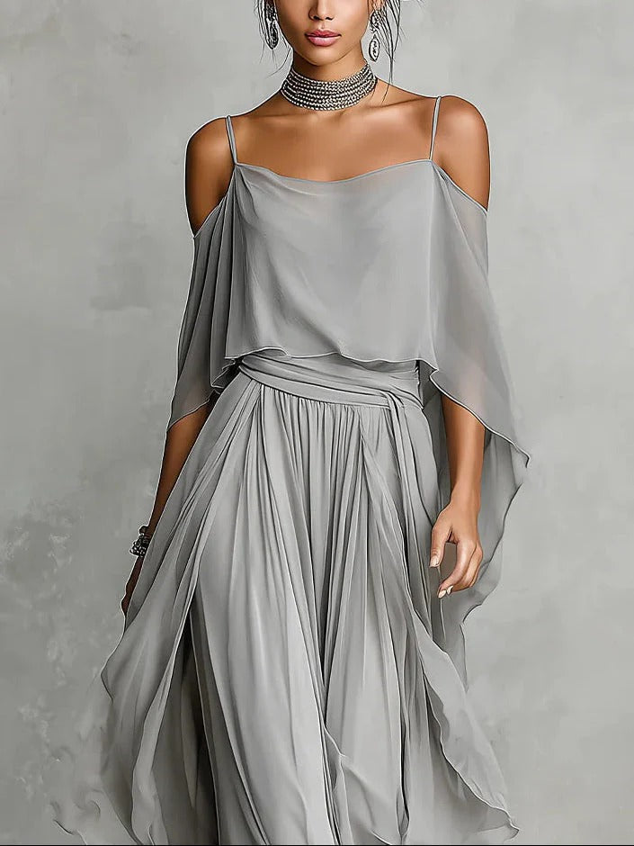 Conjunto Isabela Fluido Gris