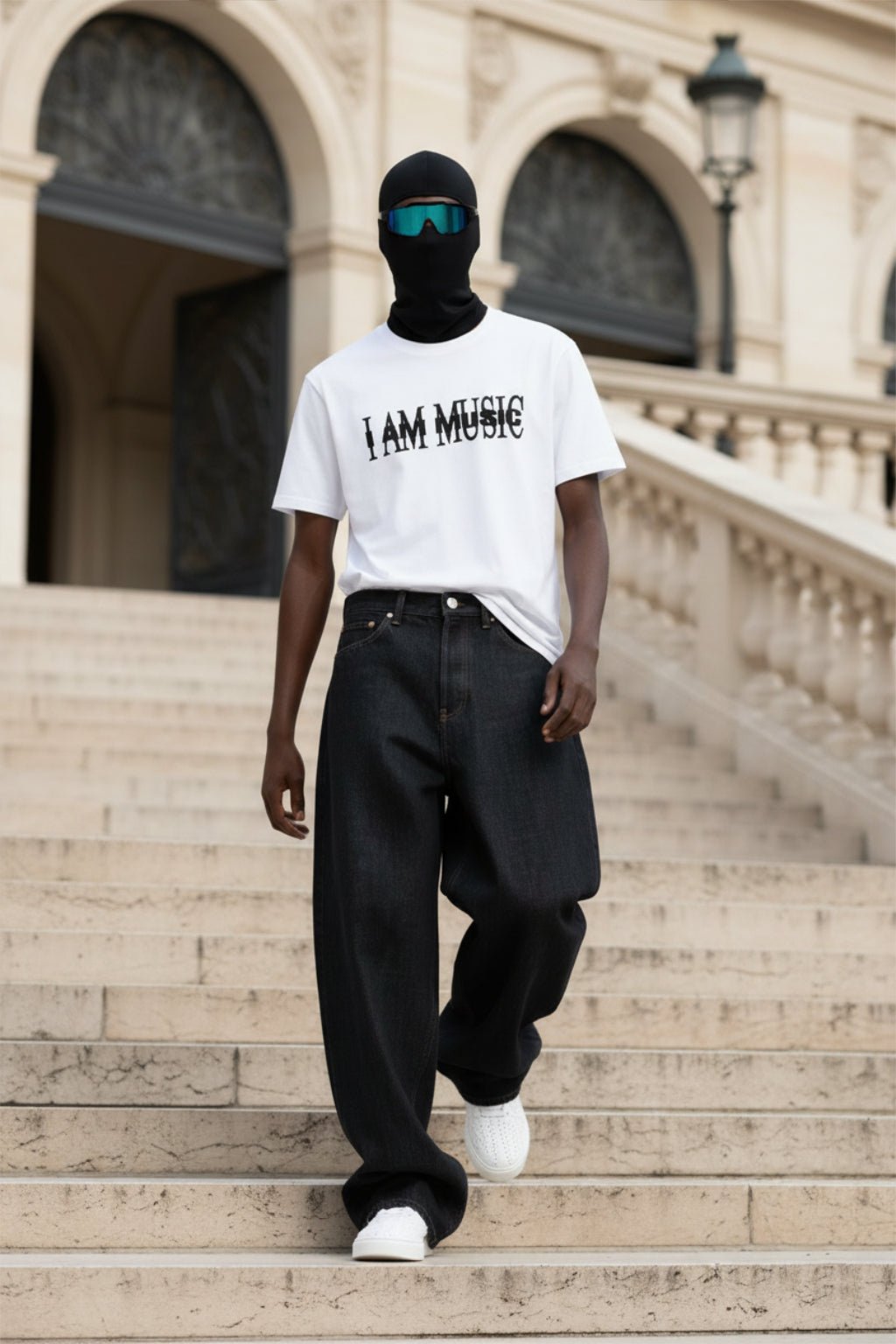 Ecru Baggy Jeans