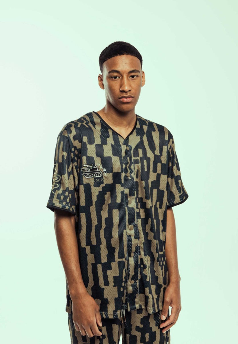 Grimey Lucky Dragon Black Mesh Baseball Jersey