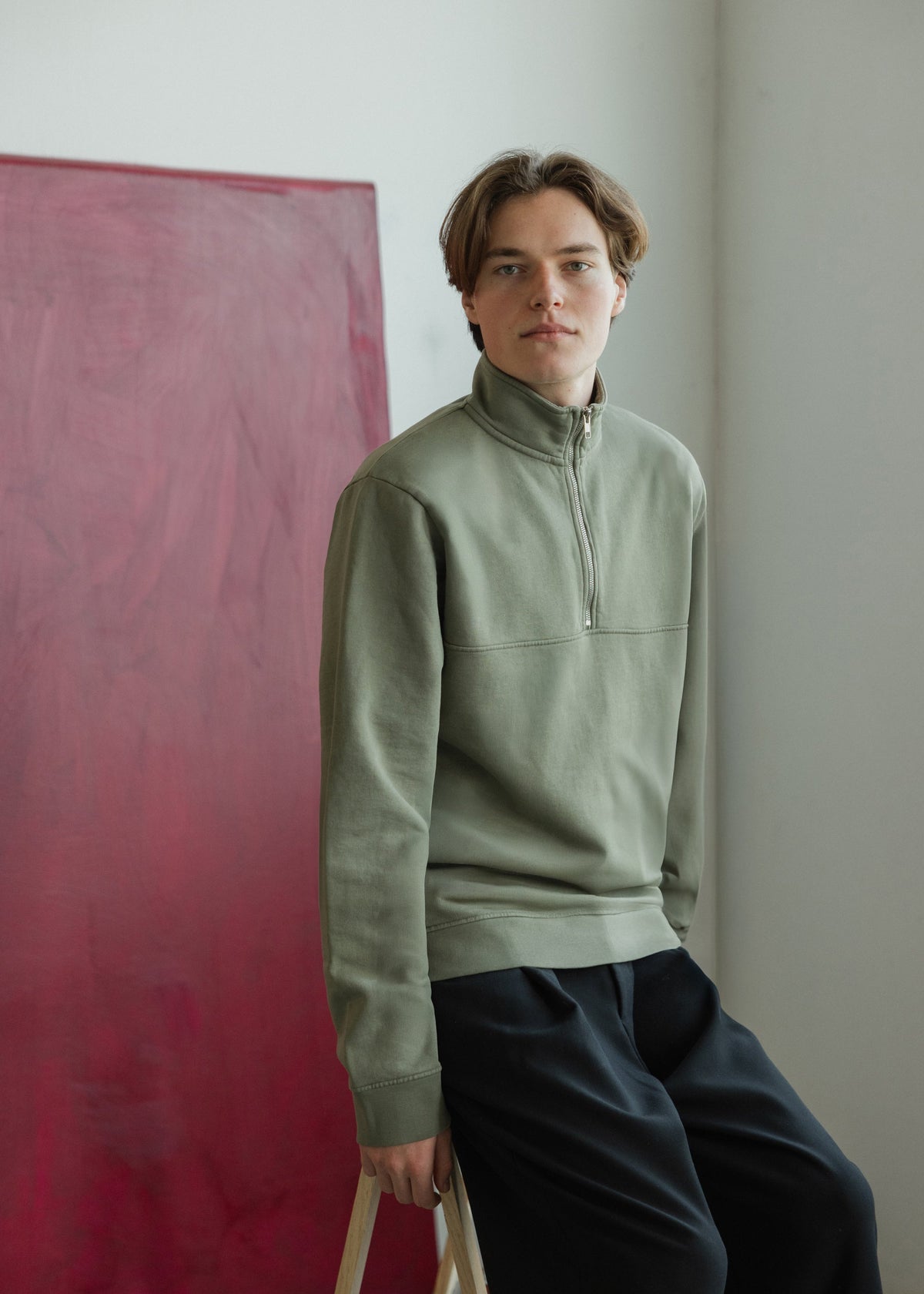 Sudadera algodón orgánico con cremallera