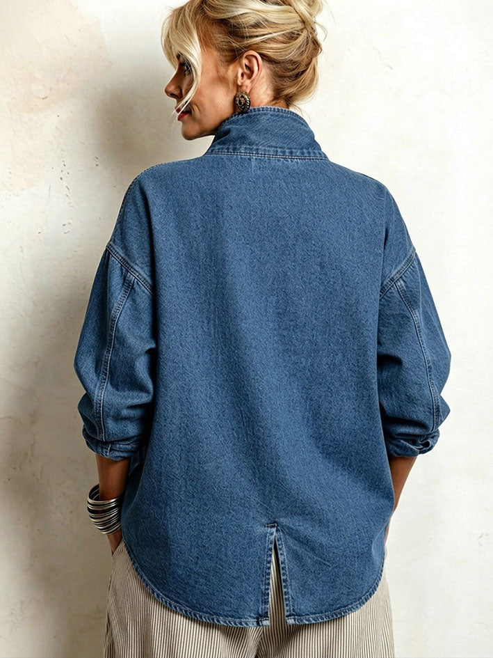Elena | Chaqueta Vaquera Oversize Asimétrica
