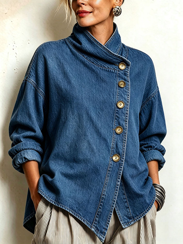 Elena | Chaqueta Vaquera Oversize Asimétrica