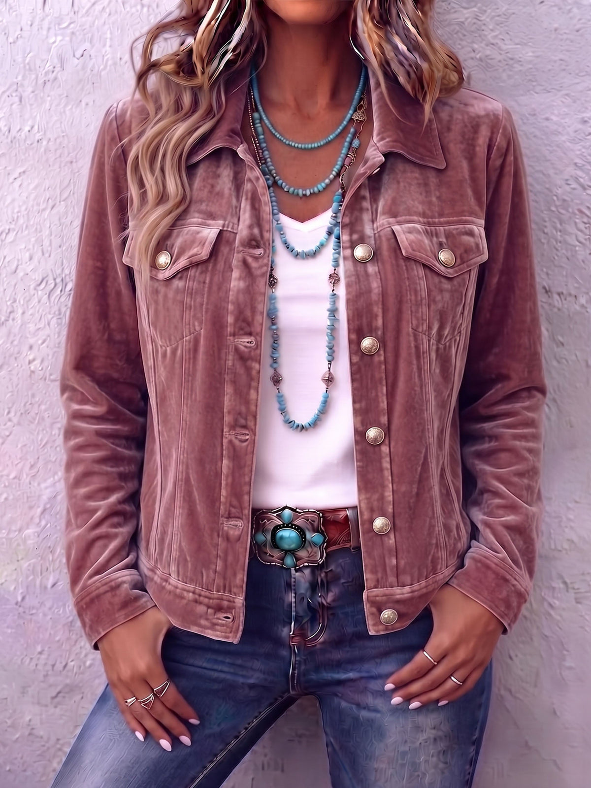 Diana | Chaqueta de terciopelo boho de inspiración vintage