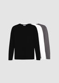 3-pack long-sleeve organic cotton t-shirts