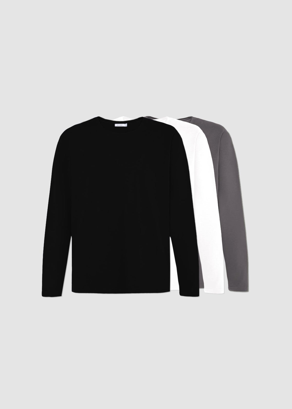 3-pack long-sleeve organic cotton t-shirts