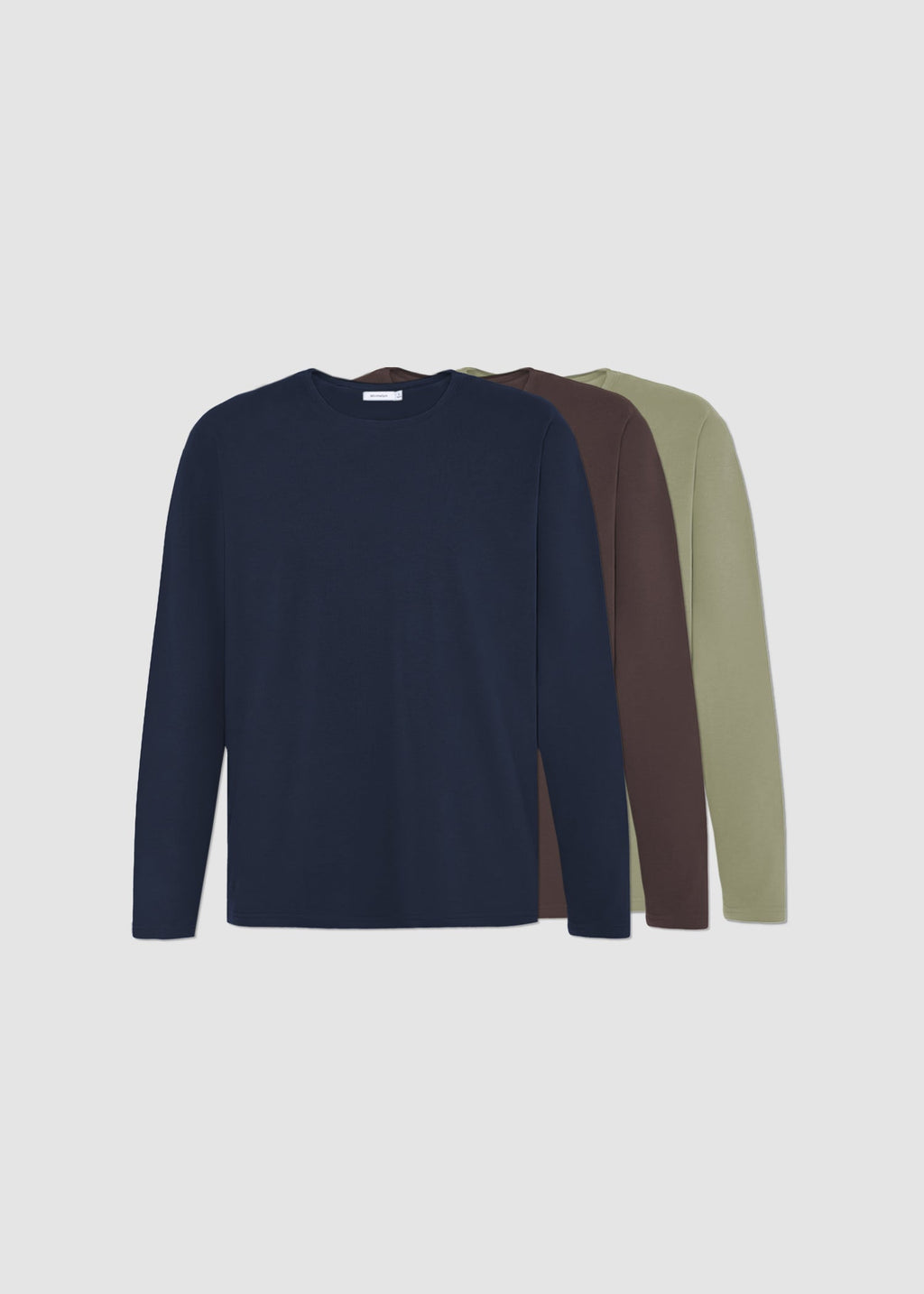 3-pack long-sleeve organic cotton t-shirts