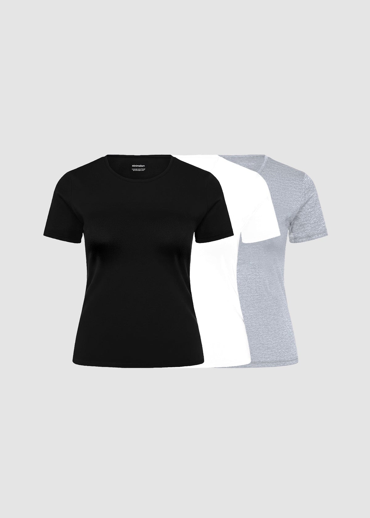 Camiseta algodón orgánico Mujer | Pack 3 uds