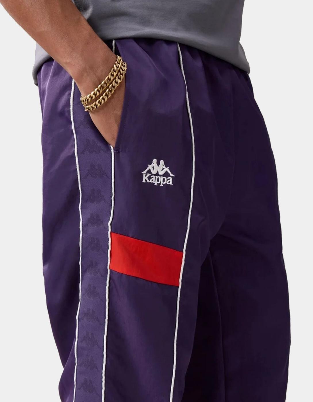KAPPA OSWIN Pants - Violet Anil/Red Md Coral