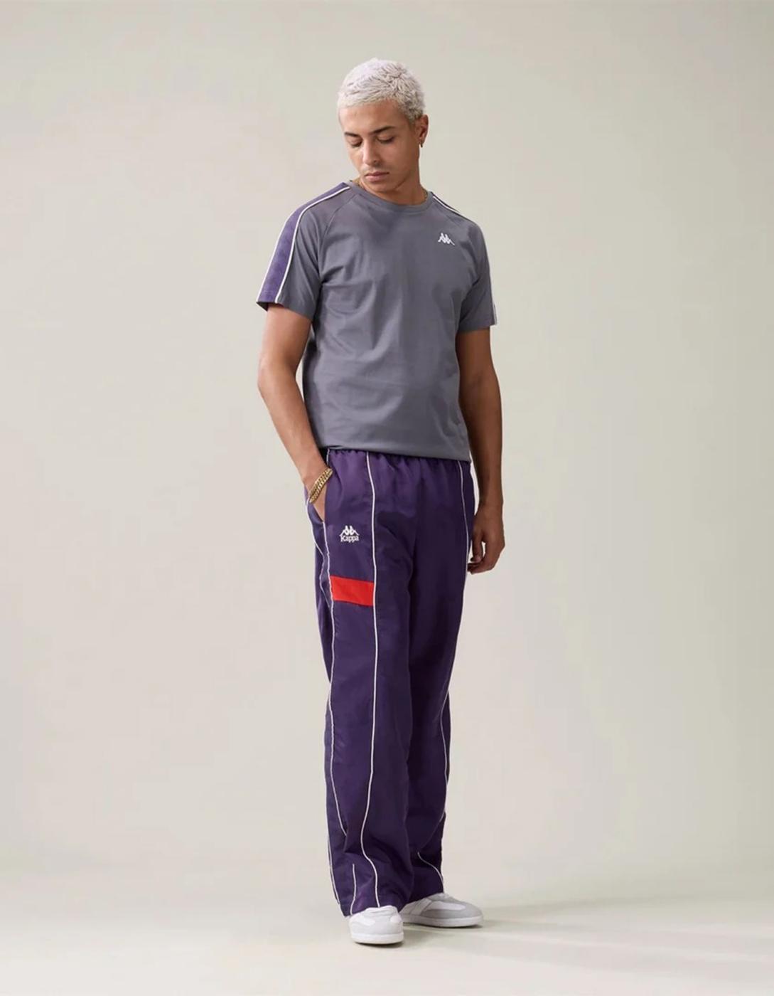 KAPPA OSWIN Pants - Violet Anil/Red Md Coral