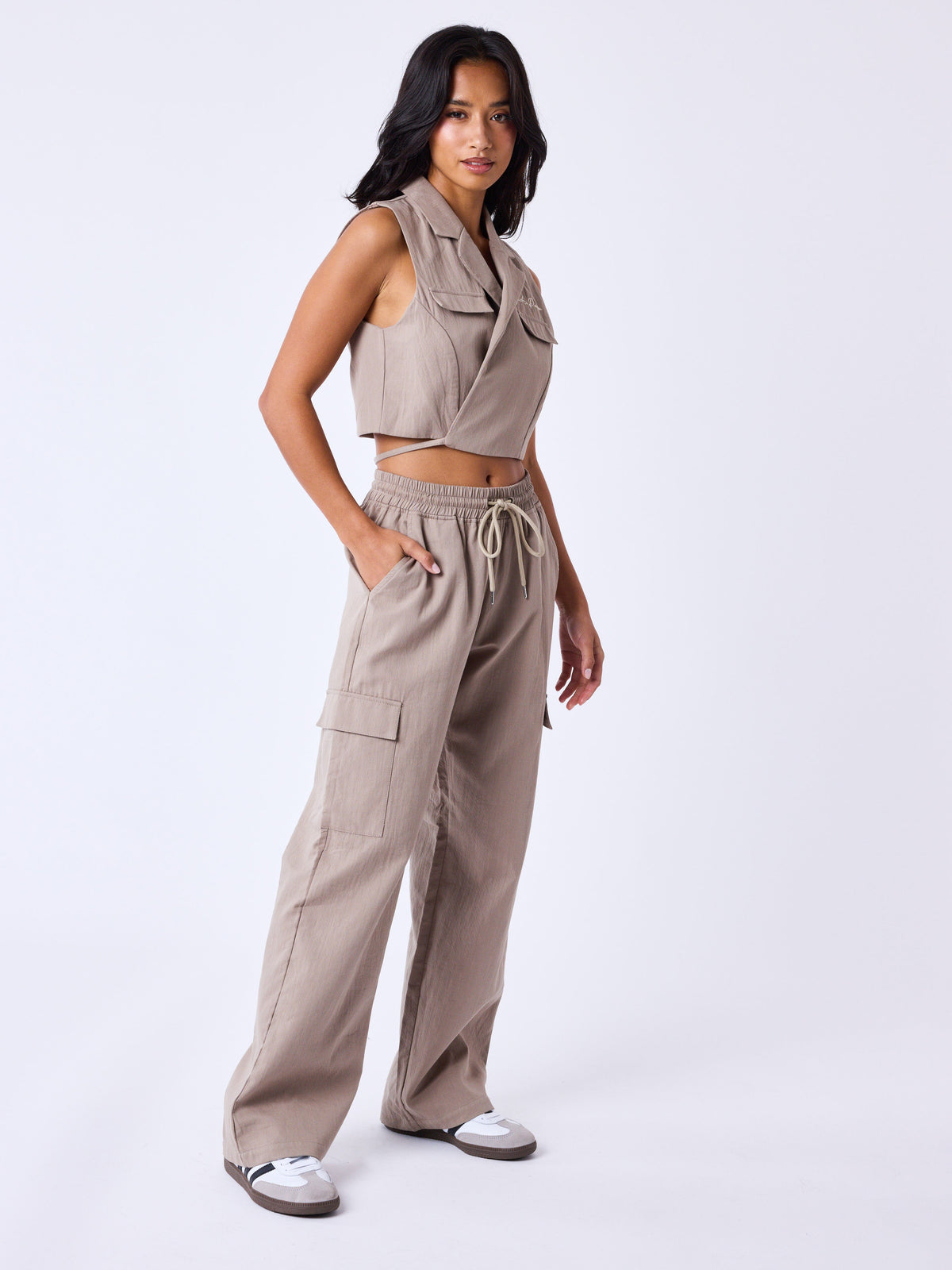 Pantalón de Traje Taupe