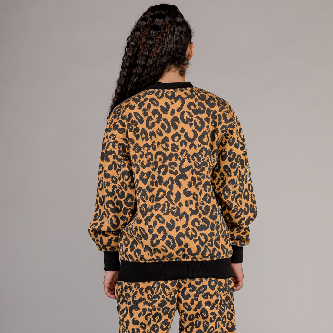 Grimey Westbound Unisex All-Over Print Leopard Crewneck Sweatshirt