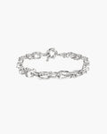 Molten Dual Chain Bracelet in Silver