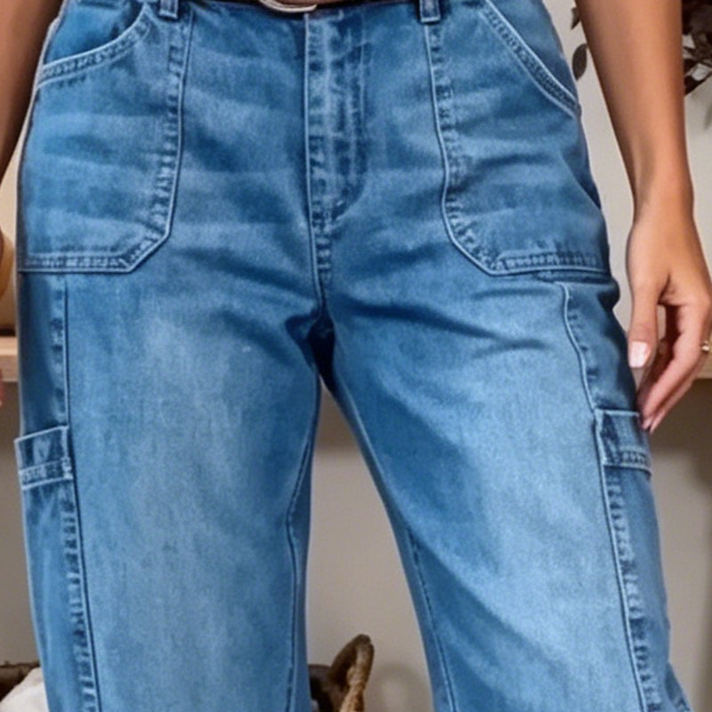 Pantalones vaqueros cortos elásticos informales para mujer