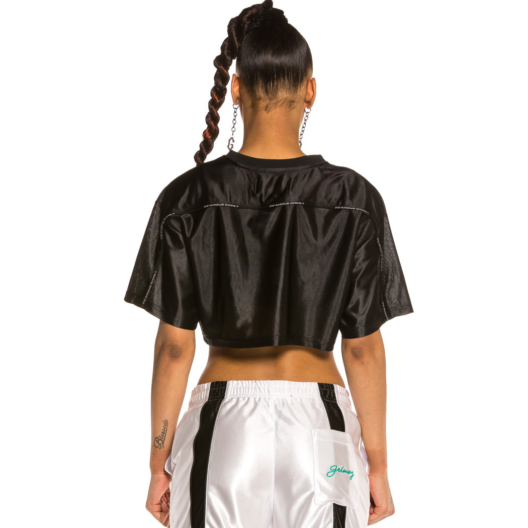Grimey Girls Acknowledge Crop Top Black