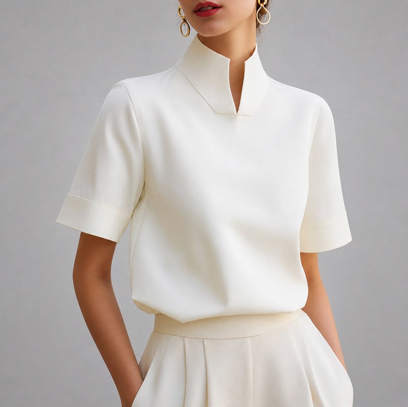Laia | Blusa de manga corta con cuello