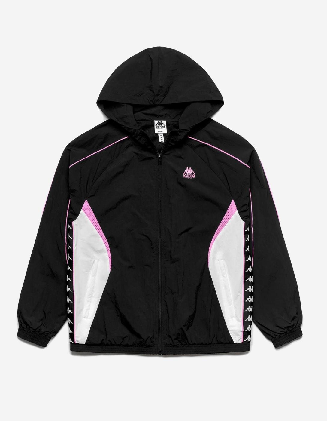 SILAS Full-Zip Hoodie - Black/Pink Prism/White
