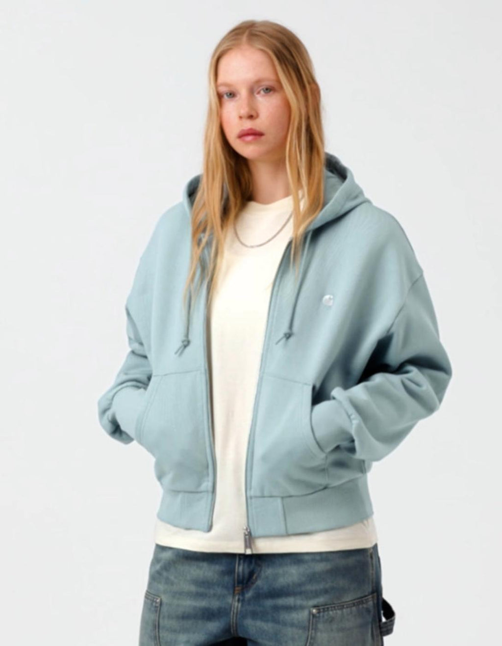 Sudadera CARHARTT WIP W' CASEY - Tourmaline / Silver