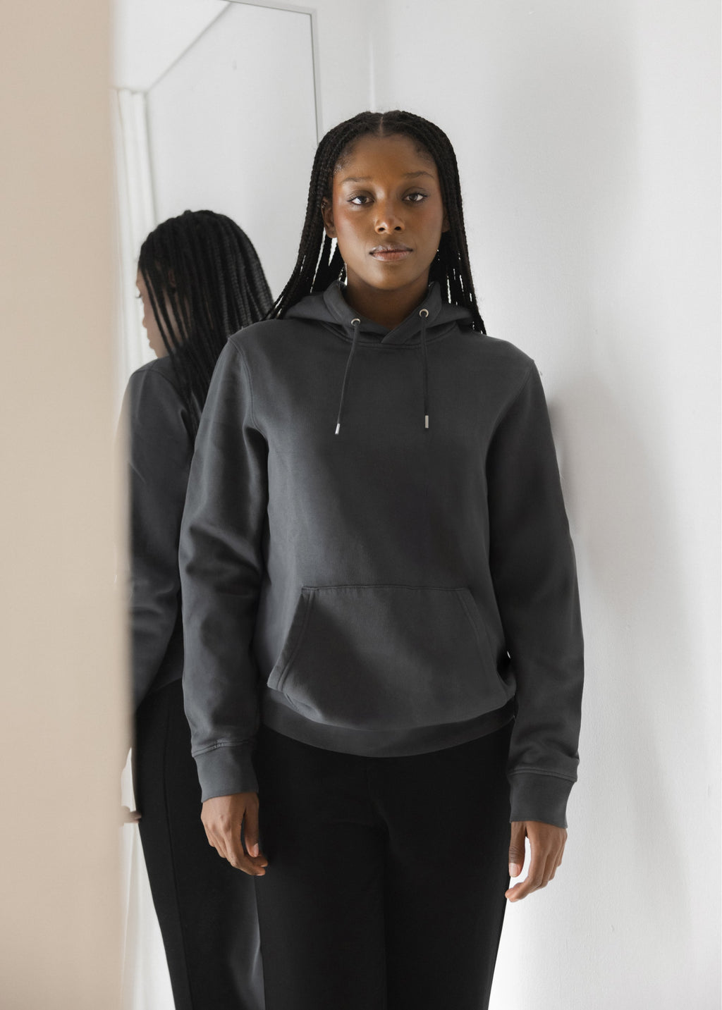 Organic cotton hooded sweatshirt