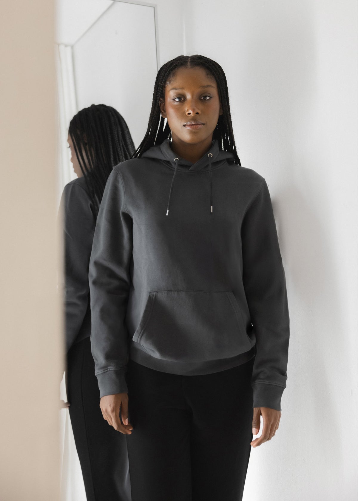 Organic cotton hooded sweatshirt