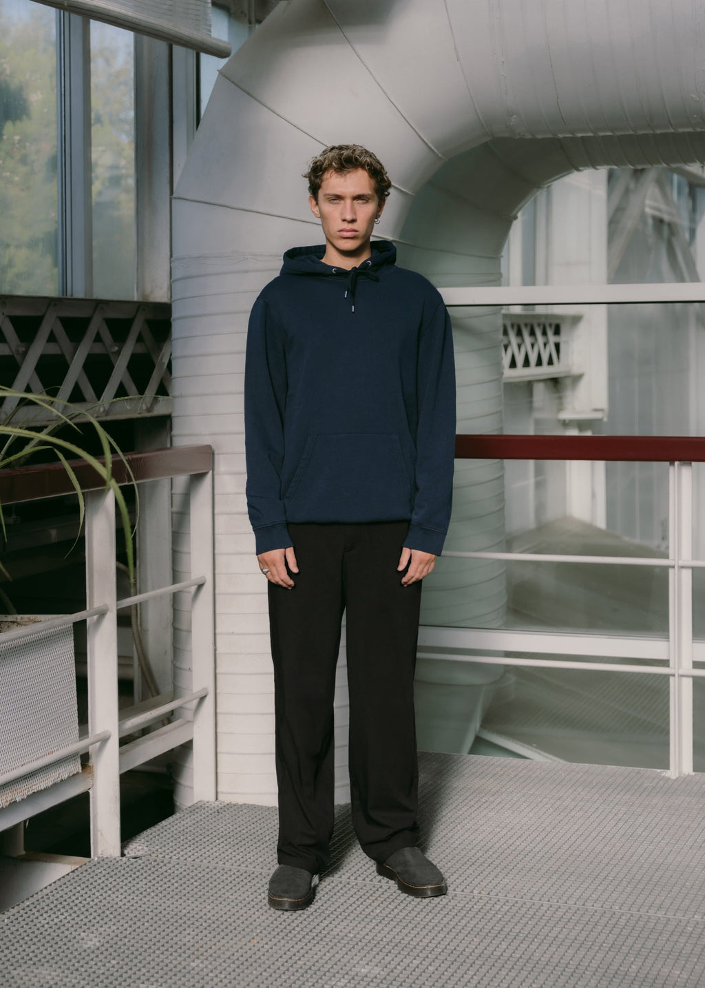 Organic cotton hooded sweatshirt